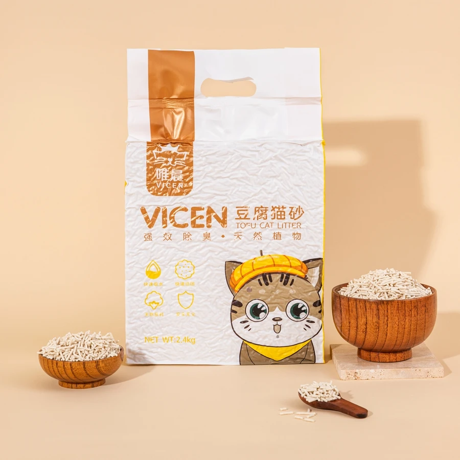 OEM High-tech Production Best Selling Factory Natural Fast Clumping tofu Cat Litter
