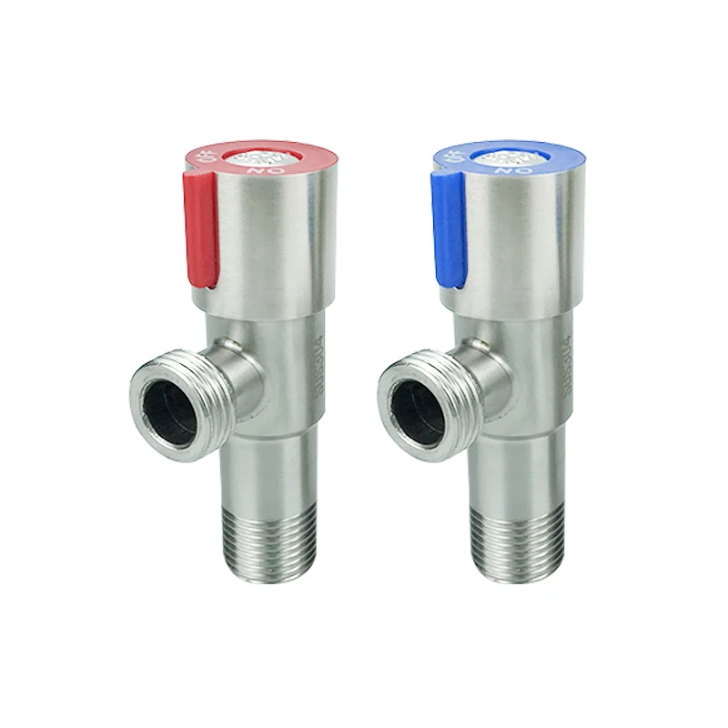 China Manufacturer Stainless Steel Body Zinc Handle Water Inlet Angle Cock Valve For Bathroom  Basin Sink