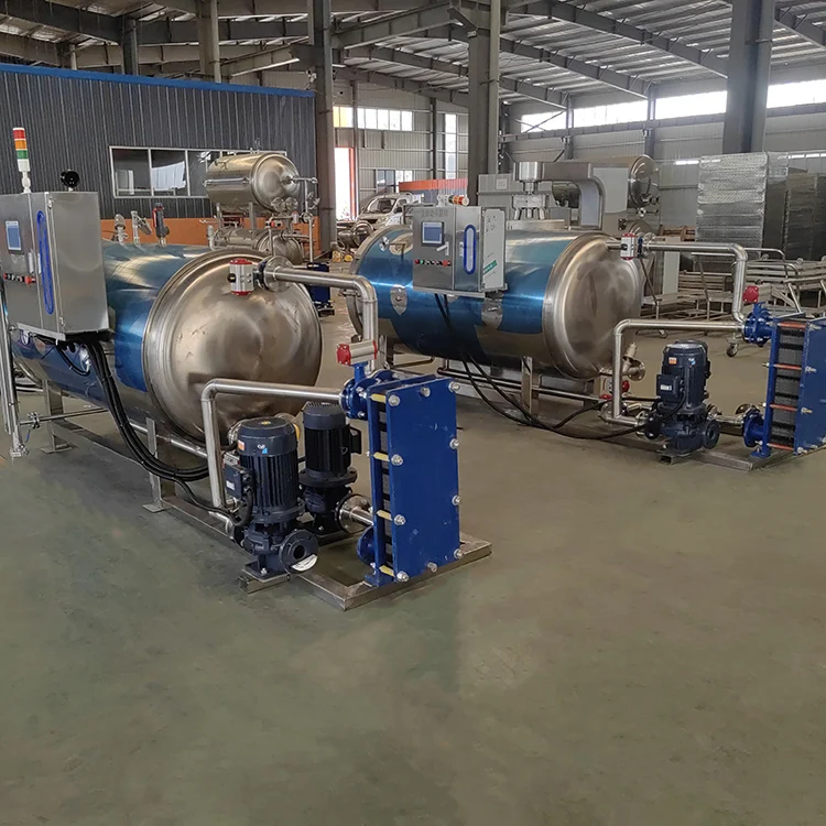 Double Tank Water Bath Retort For Beverage Drinks Juice Bottle Electric Sterilizer Autoclave