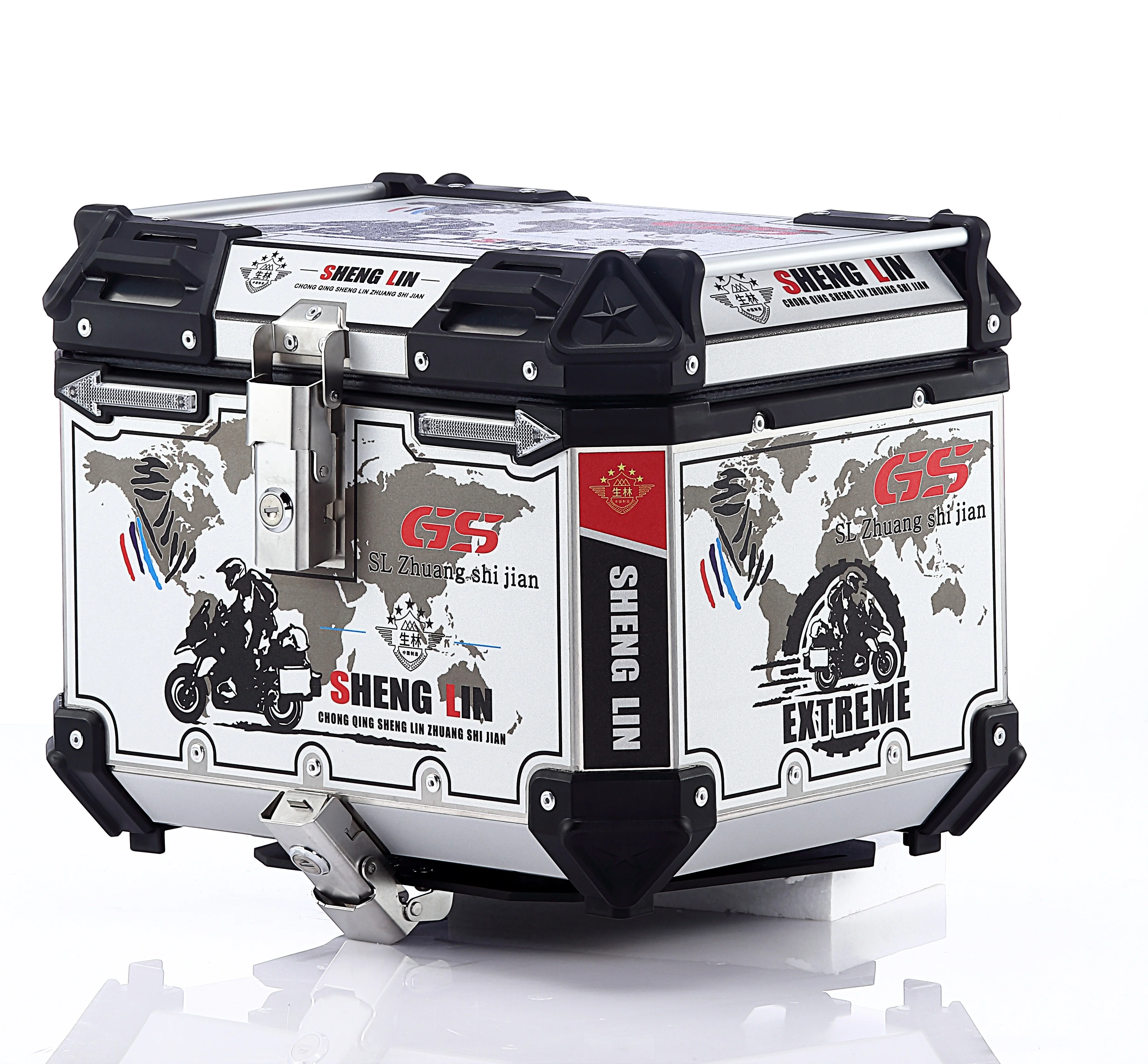 Aluminum Black Side Box Pannier Case For Motorcycle