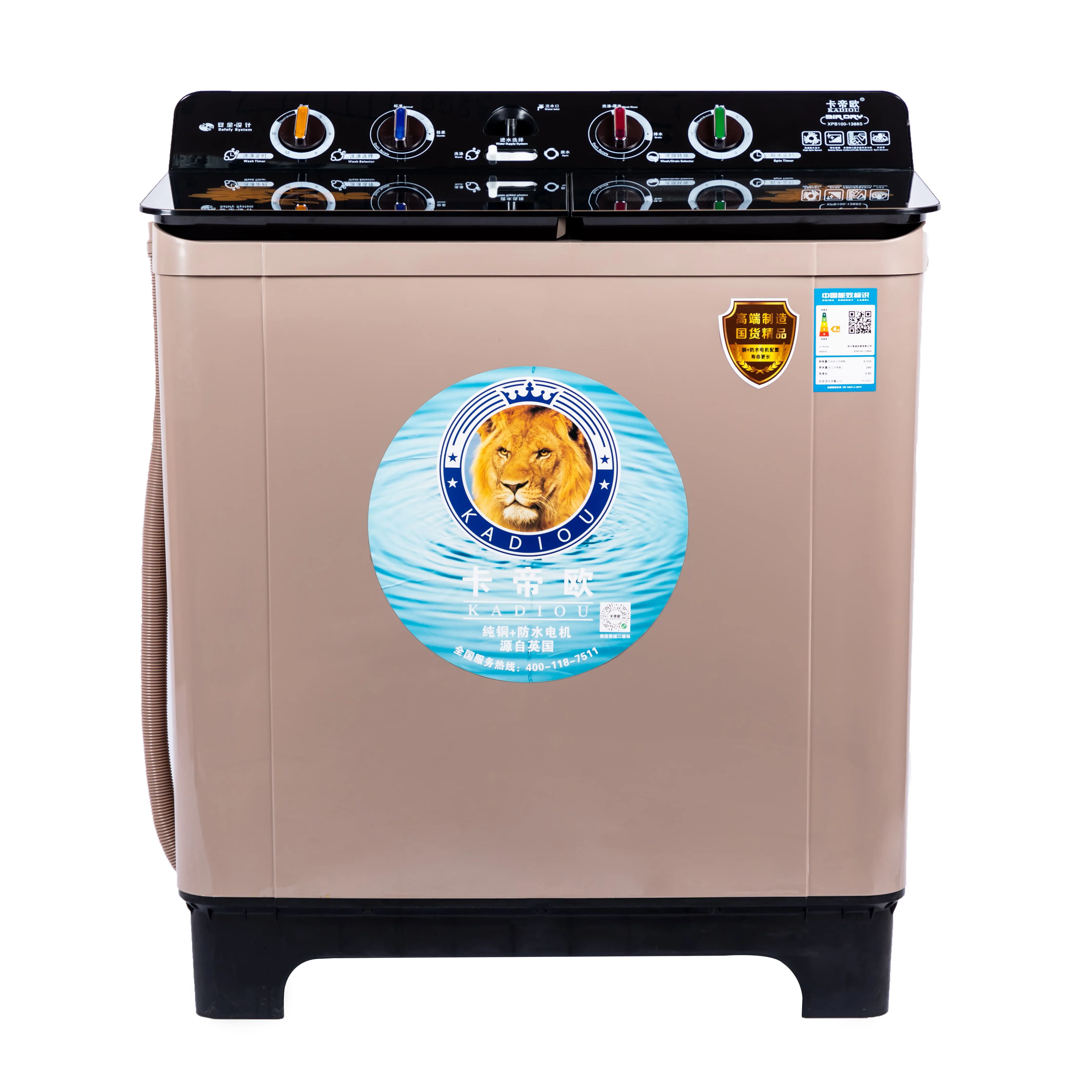 9.5kg 9kg 10kg CE English panel cloth washer semi-automatic national twin tub washing machine