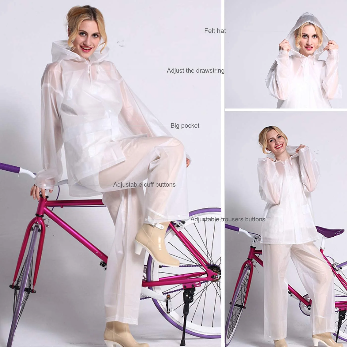 New arrival factory wholesale basic industry waterproof EVA qualified working rainsuit traje de lluvia