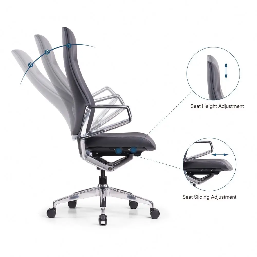 Goodtone Home Office Chair Newer Model Chair with 5 Years Warranty High Back leather Ergonomic Design Swivel Task Chair for Pain