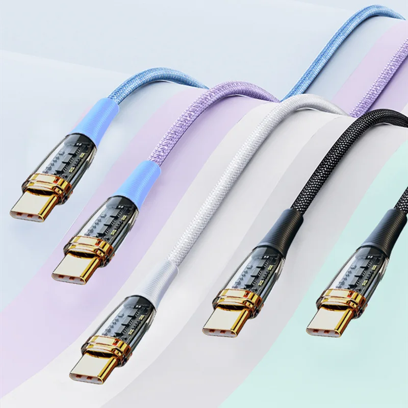 100W Super Fast Charger 66W Type C to Type C  Lighting PD USB C Data Cable