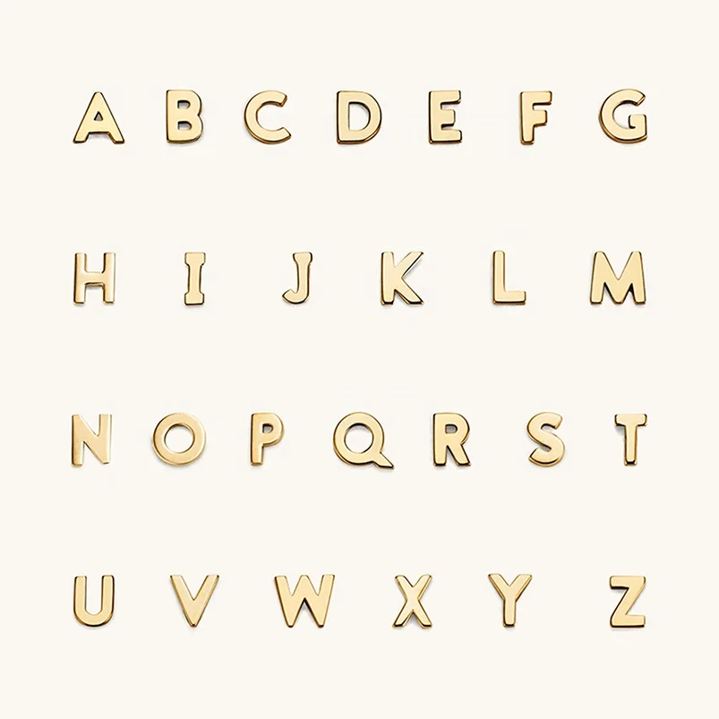 Gemnel wholesale price minimalism women jewelry mini letter stud earrings