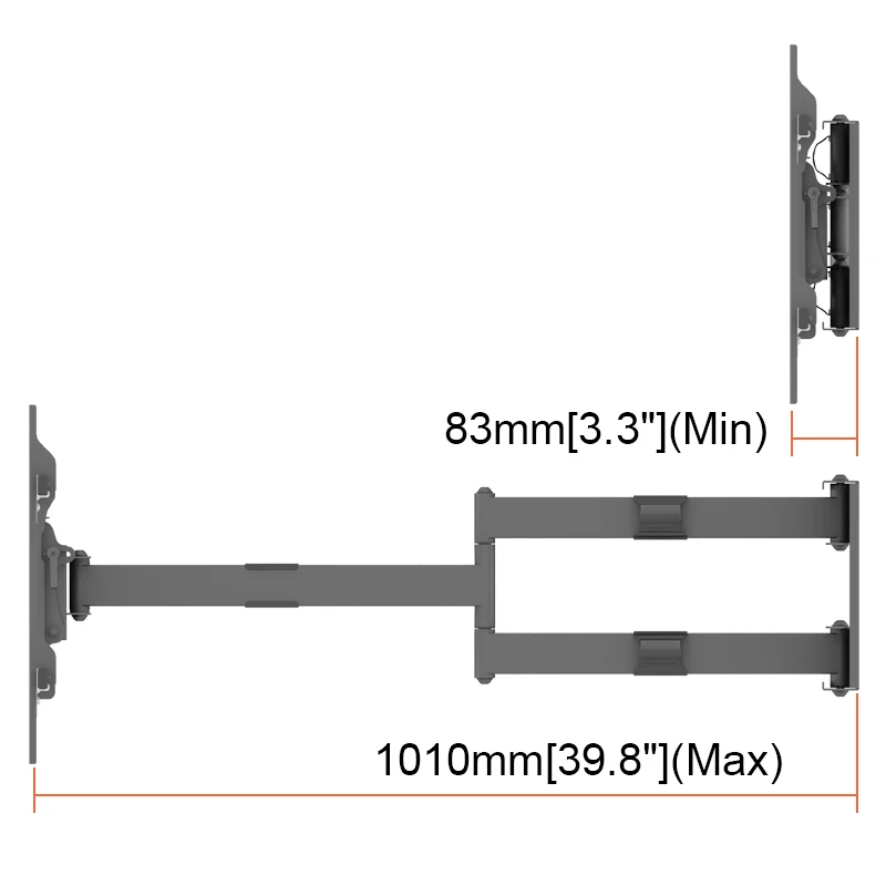 Extra long extension LED LCD Sliding TV Wall Mount Bracket With Super Long Extension Arm