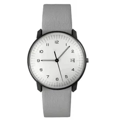 Custom logo Stainless steel double dome glass Minimalist men quartz watch