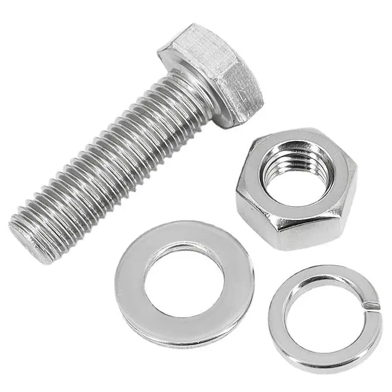 Stock factory price A2 A4 hex m8 18mm titanium bolt assortment stainless steel bolts and nuts