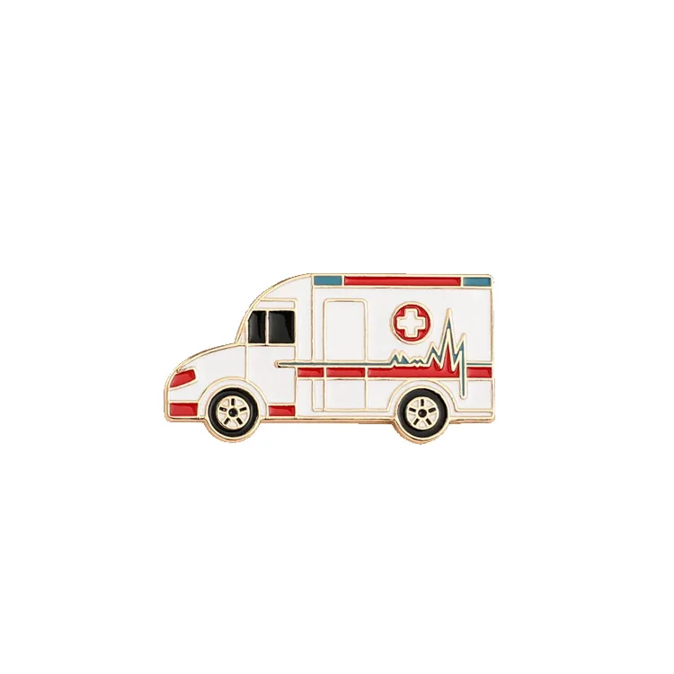 Wholesale Customised  Enamel  Transportation Pins Custom logo Bicycles Ambulances Buses Air Taxi Enamel Lapel Pin  Pins