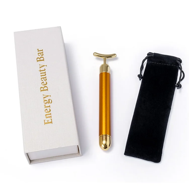 
Facial Massager Gold Massage Energy Vibrating Jade Japan 24k Beauty Bar 