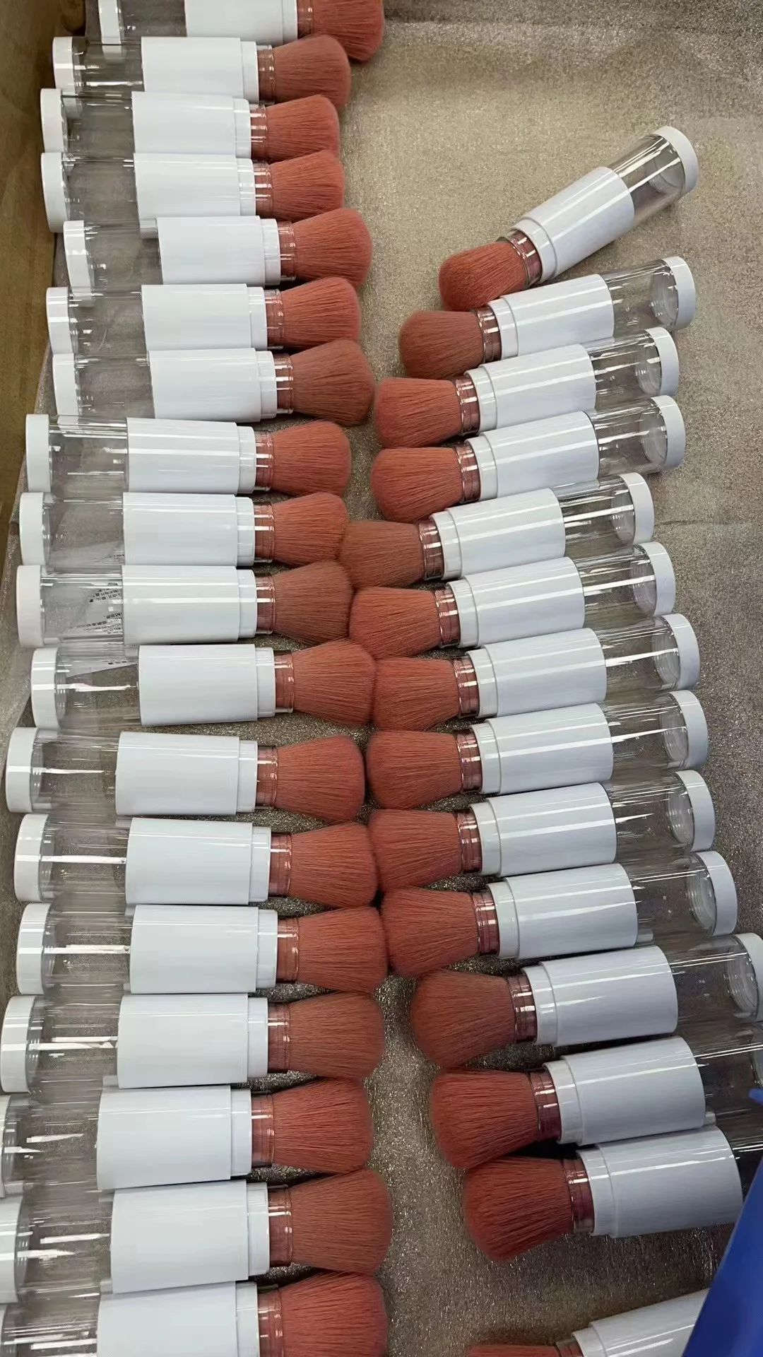 powder high quality black private label makeup body cosmetic container dispensing refillable loose body wholesale powder brush