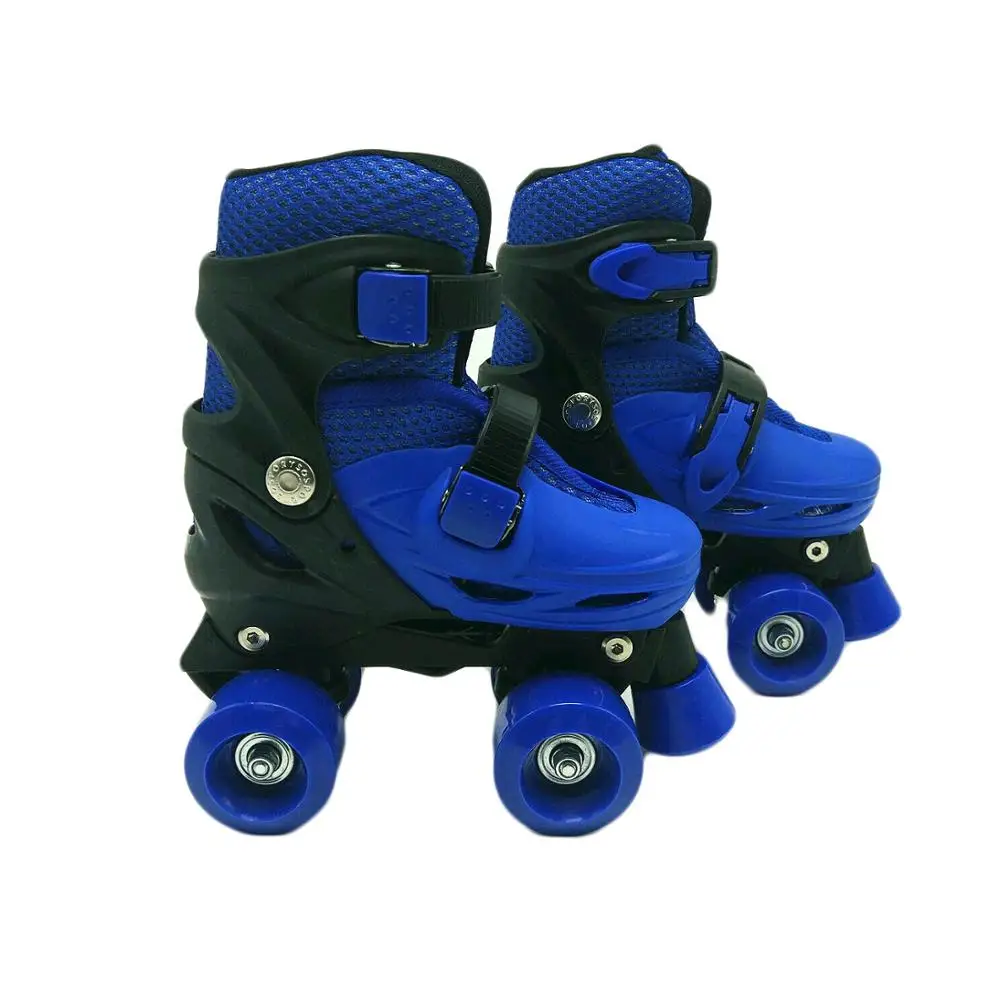 
Wholesale PVC wheel and 4 wheels kids quad roller skating shoes with LED flashing land roller skates for sale 
