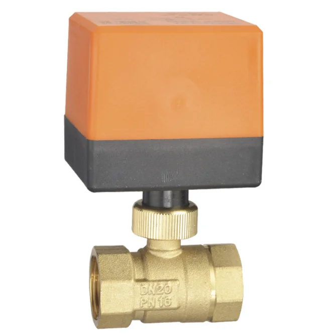Electric control two way valve Brass electric ball valve central air conditioning fan coil electric solenoid valve