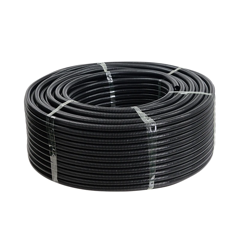 High Temperature Resistance Corrugated Conduit Metal coated Pe  polyethylene Electric Wire Cable Conduit Whole Roll Threading