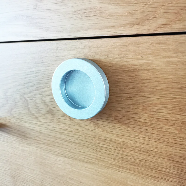 Factory Directly Aluminium Sliding Door Handles for Doors Dia60x10mm Adhesive with Wood or Glass