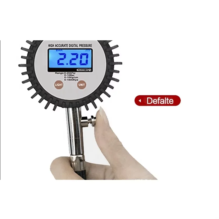 Cheap price Tire Digital Pressure Gauge LCD dial Air Pneumatic meter Manometer OEM customized MAX 250Psi 18Bar 1800Kpa 18kg/cm2