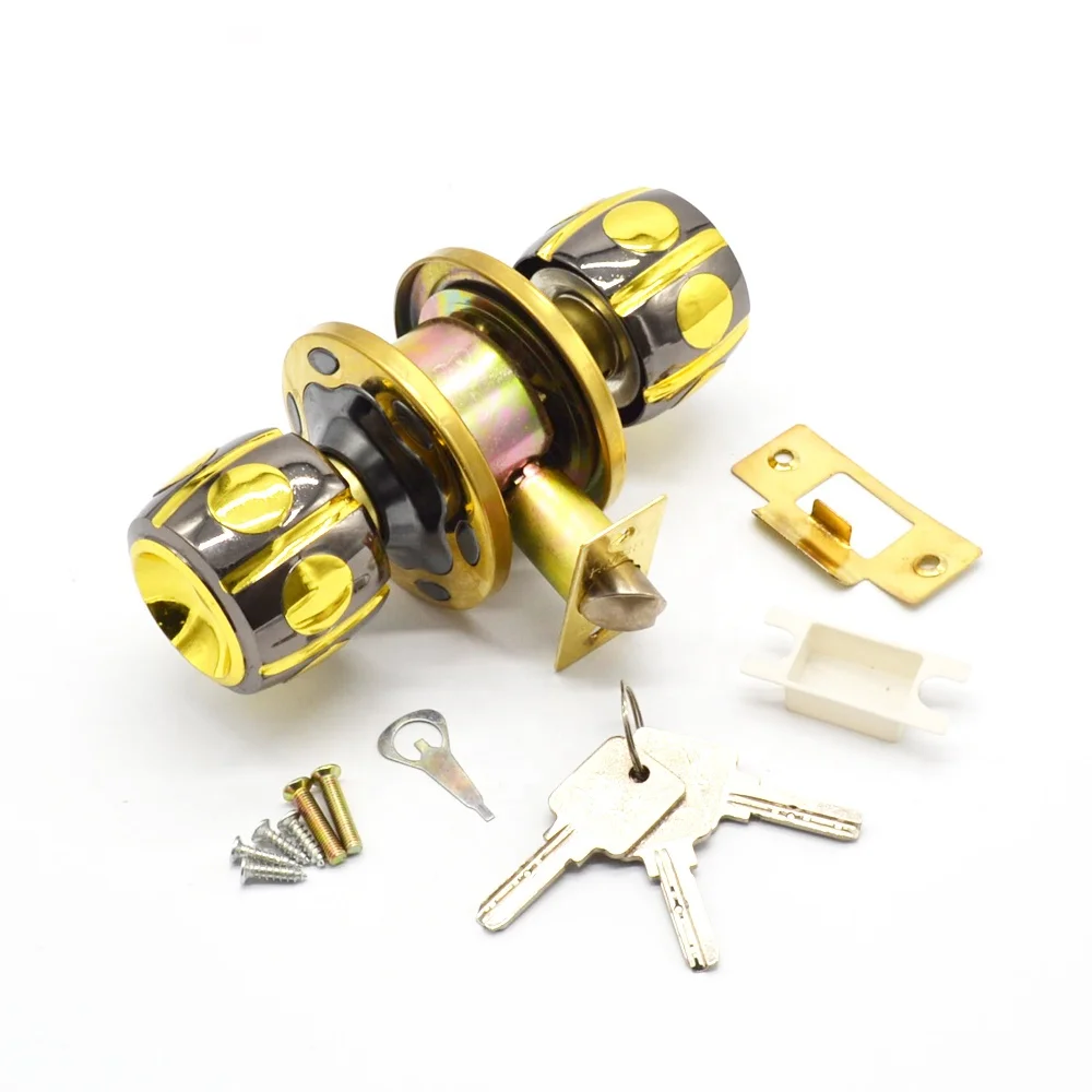 Zhongshan Classical 5886 knob ball door locks zinc alloy cylindrical round lock  for bathroom  door