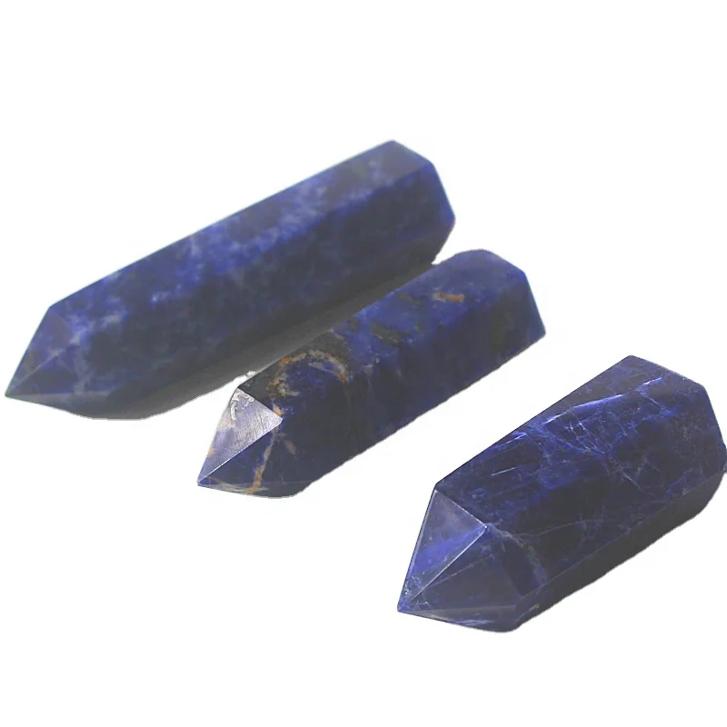 
Wholesale natural crystal sodalite point wand tower for healing 