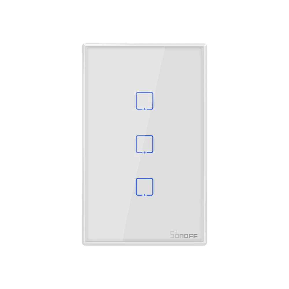 Умный выключатель SONOFF T0US 3C настенный с Wi-Fi подходит для настенных выключателей США и Канады дистанционное управление функцией