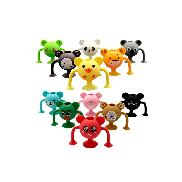 Custom 2022 Sale Toddler Educ Games Kids Toys  Animal Silicone Sucker Toy For Children