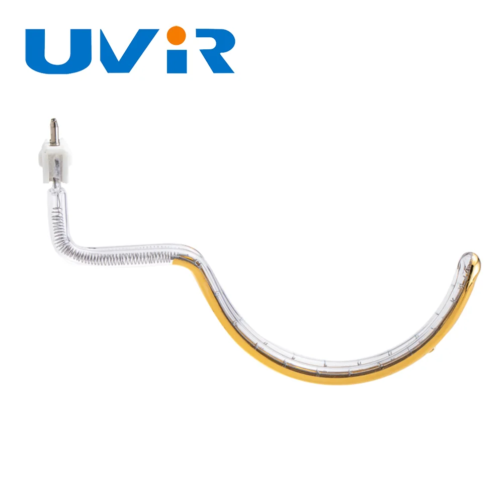 UVIR OEM Half-gold reflector IR Heater Lamp Quartz Infrared Heating Element
