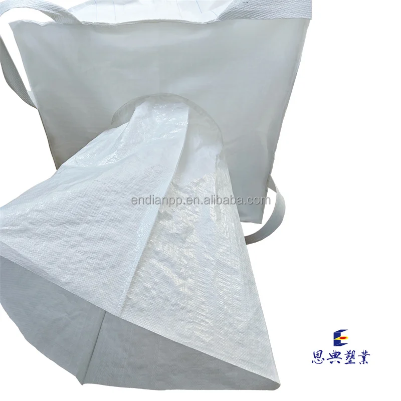 Custom 1Ton 1000KG 1500KG Fibc Big Bags with Flat Bottom Discharge FIBC Bulk Bag