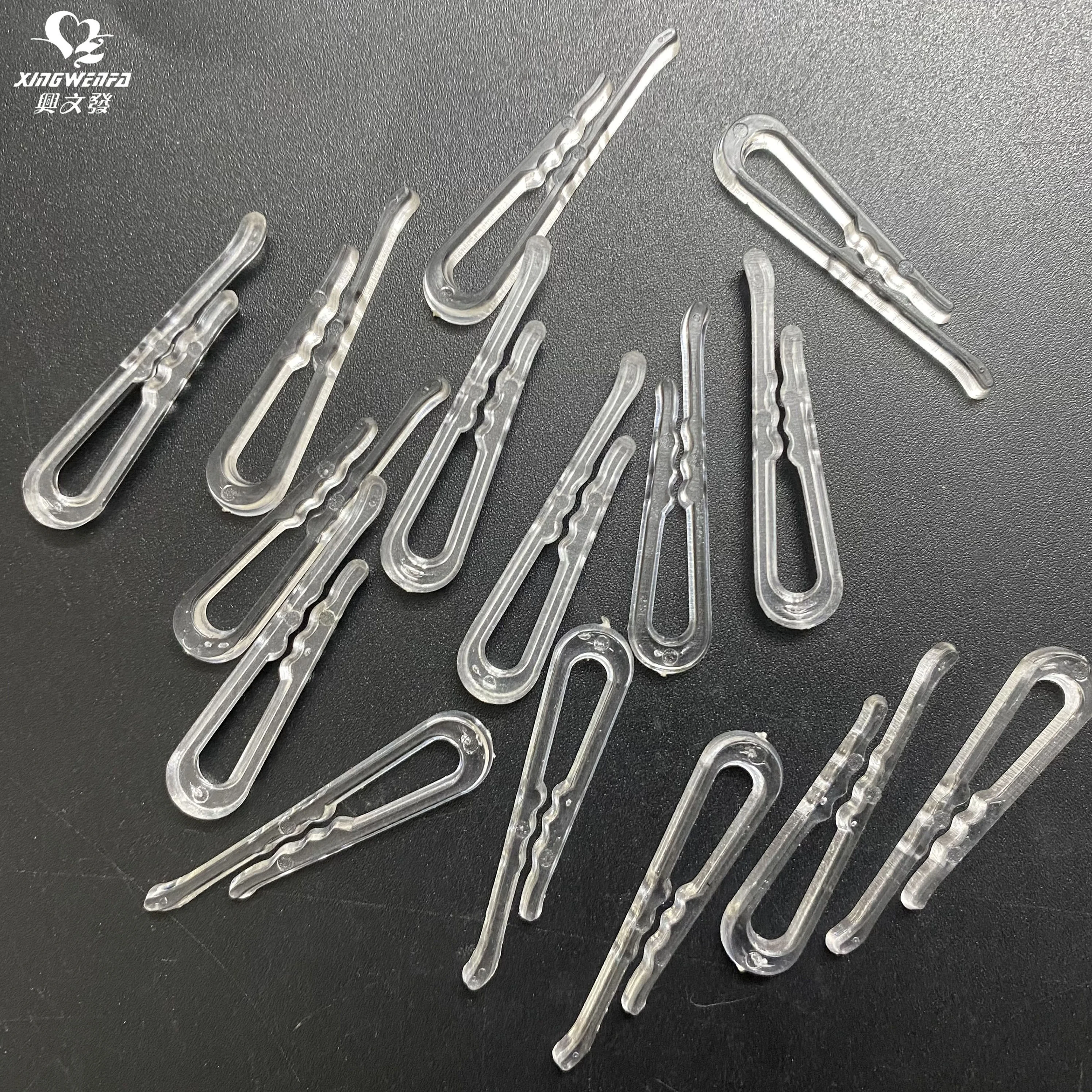 Garment accessories 39mm clear clip shirt clip Transparent clear plastic shirt clip