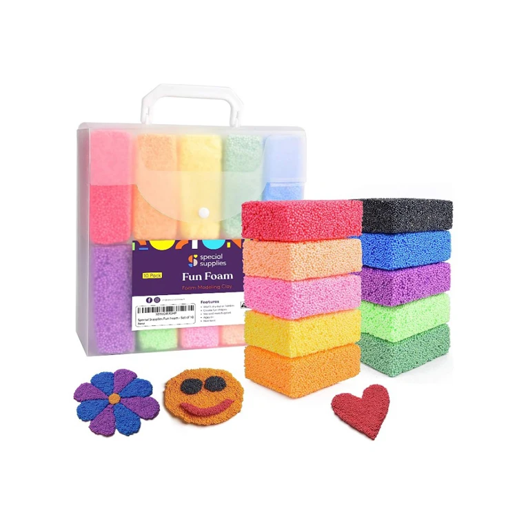 Funny Poop 6 Colors Beads Play Kit for Kids Educational Magic Clay DIY Art Crafts Never Dries Foam Bead Putty