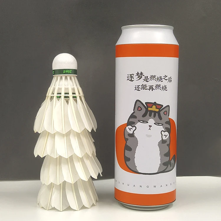 3in1 patented Tin Can Pack hybrid badminton shuttlecock with fiber cork ecological natural feather model 215