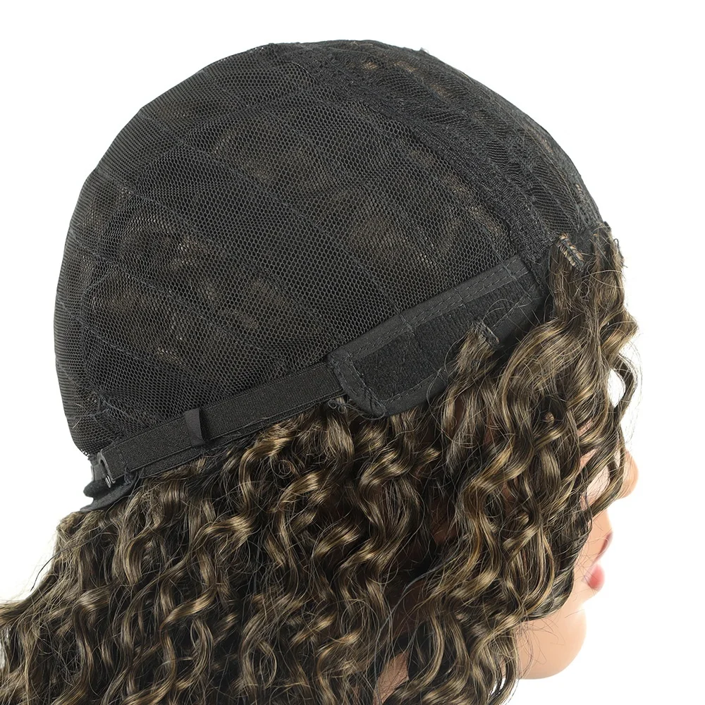 Curly Synthetic Hair Wig High Quality Ombre Color Long Wigs No Lace None Lace Wigs Express Bags or Carton Protein Fiber 28inch