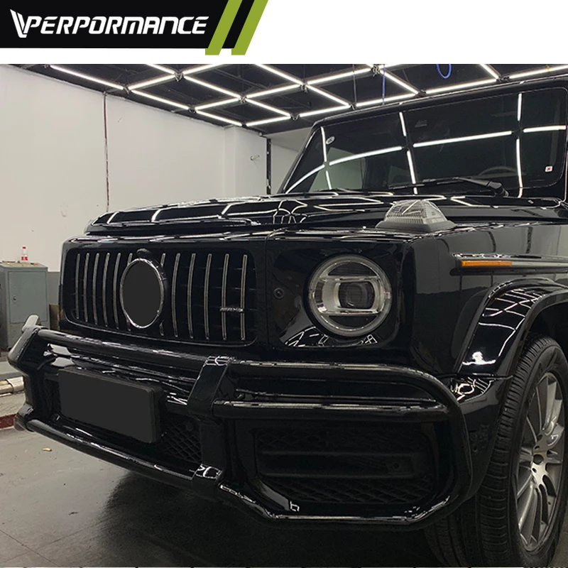 2021 Year Glossy Black G Class W464 G63 Front Bumper Guard 1:1 Car Bumpers Bull Bar Bracket Protective Car Accessory for G63