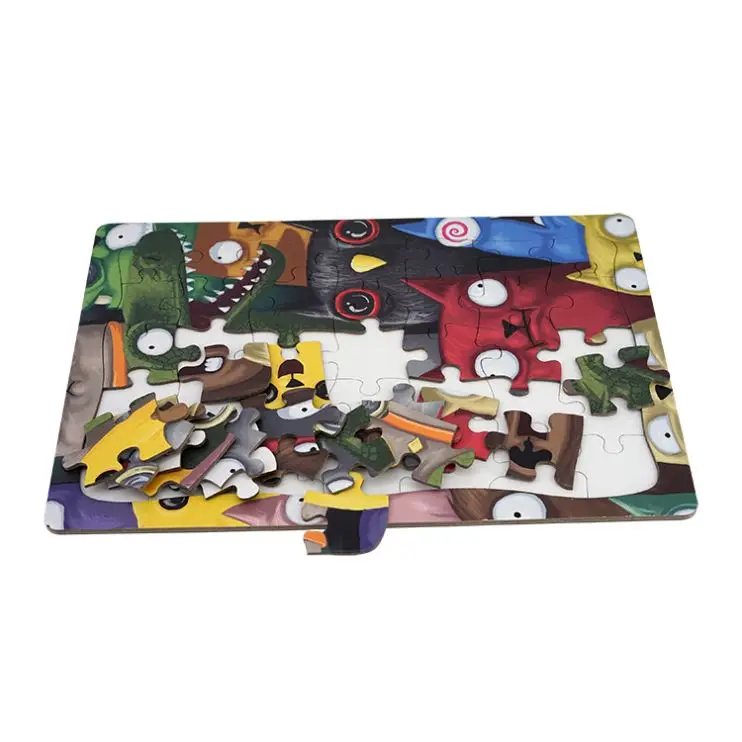 Wholesale customized factory a3 a4 a5 blank sublimation jigsaw puzzle Paper Cardboard Sublimation Custom Pattern Jigsaw Puzzle