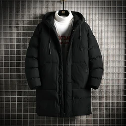 Winter Cotton-padded Jacket Mid-length Cotton-padded Jacket Korean Men Thick Warm Mens Down Padded Jacket Hooded Coat