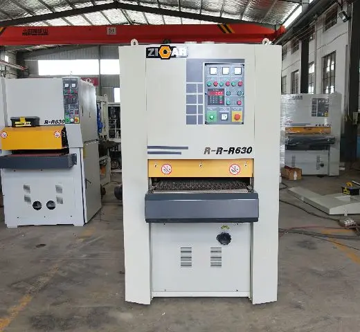 ZICAR automatic wood panel mdf thick polishing sanding and calibrating sander machine for furniture kitchen cabinet