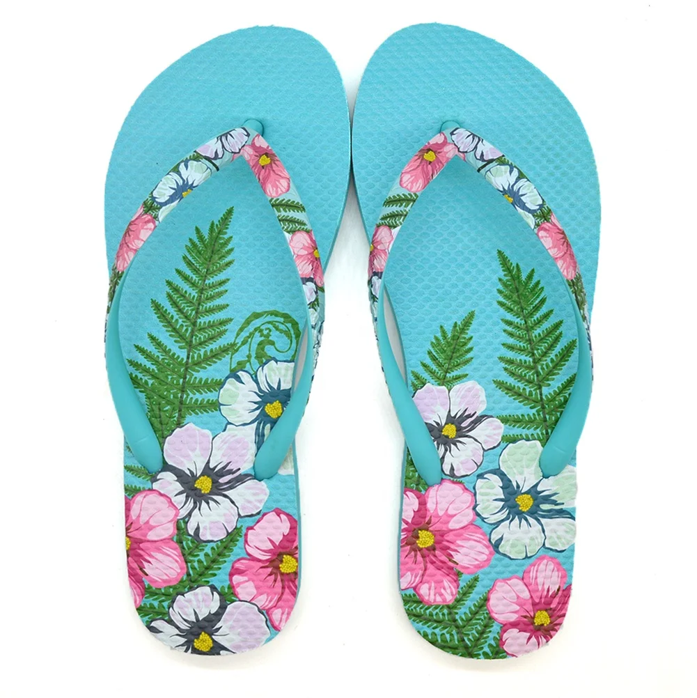 Summer Wholesale Popular Style Rubber Sole Digital Print Women Slippers