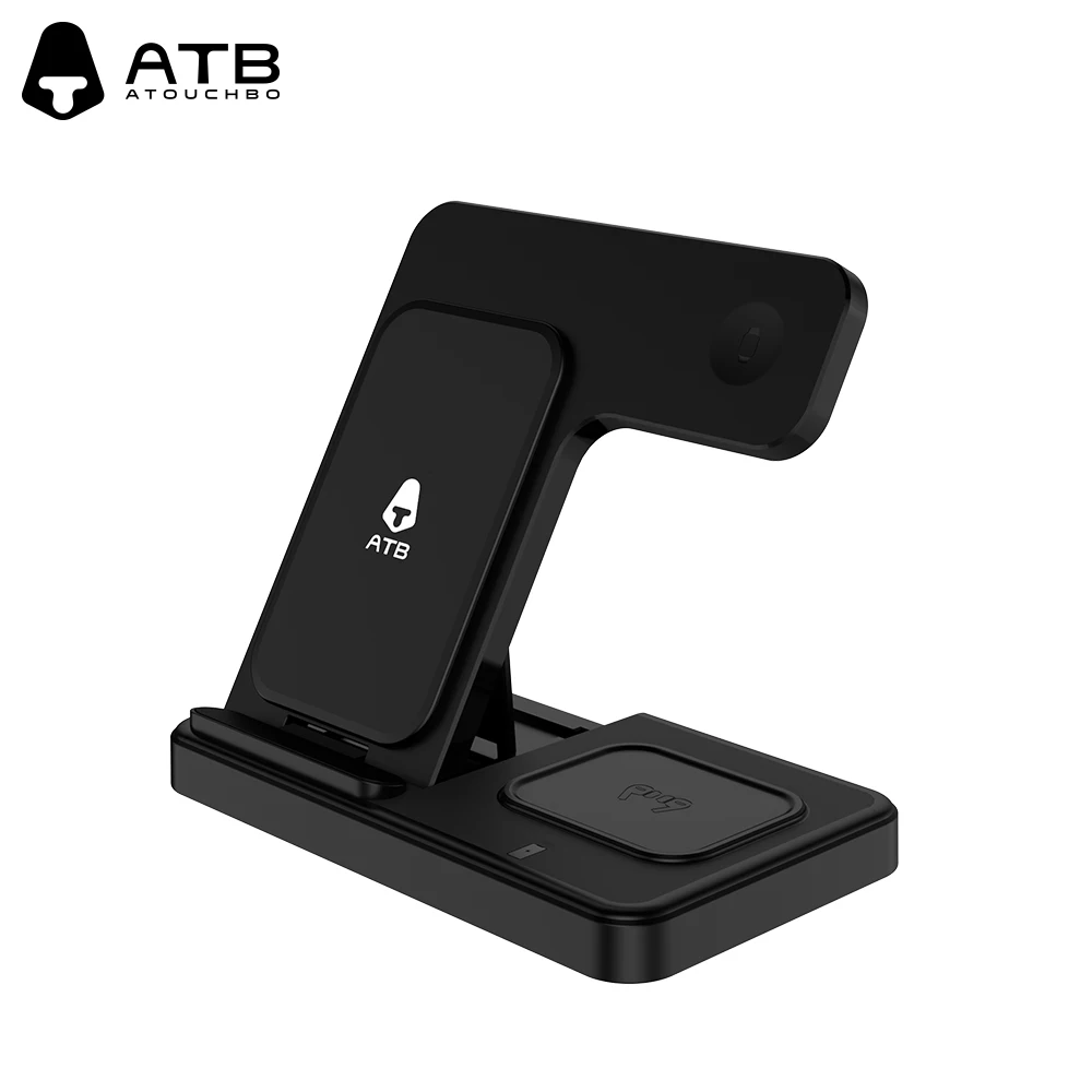 Подставка для телефона 3 в 1 Беспроводное зарядное устройство Xiaomi Samsung iPhone 13 14 15 Pro Max Watch 15W быстрая зарядка держатель