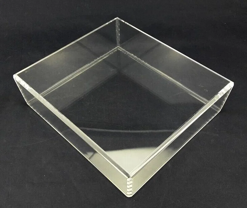 wholesale lucite tray custom size fluorescent acrylic serving tray clear acrylic trays