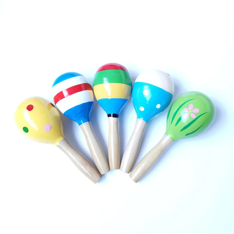 Высококачественные красочные милые деревянные яичные шейкеры Maracas игрушка для детей музыкальная вечеринка полезные Детские песочный молоток