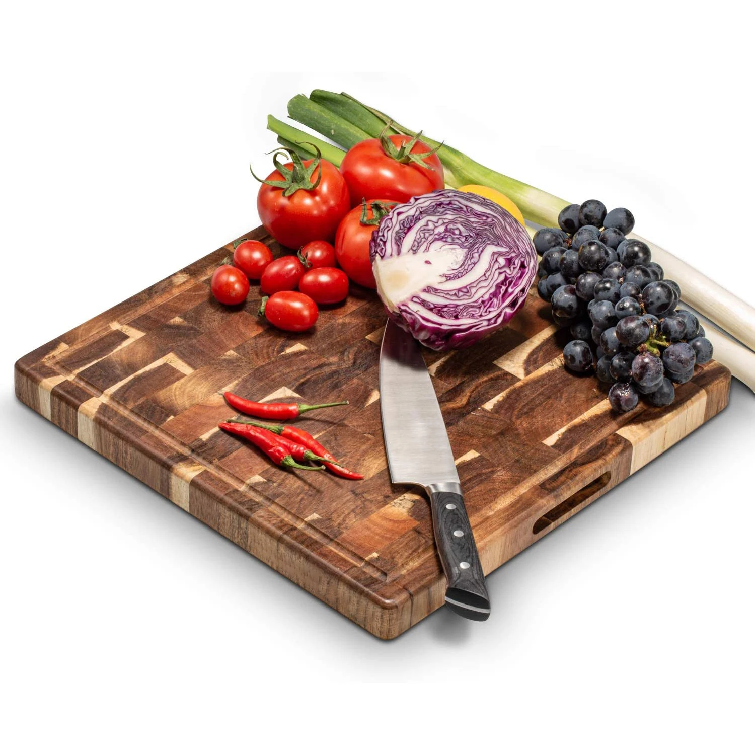 TAOTAOJU cheese board custom high quality steak board with handle solid wood chopping block acacia wood splicing cutting board