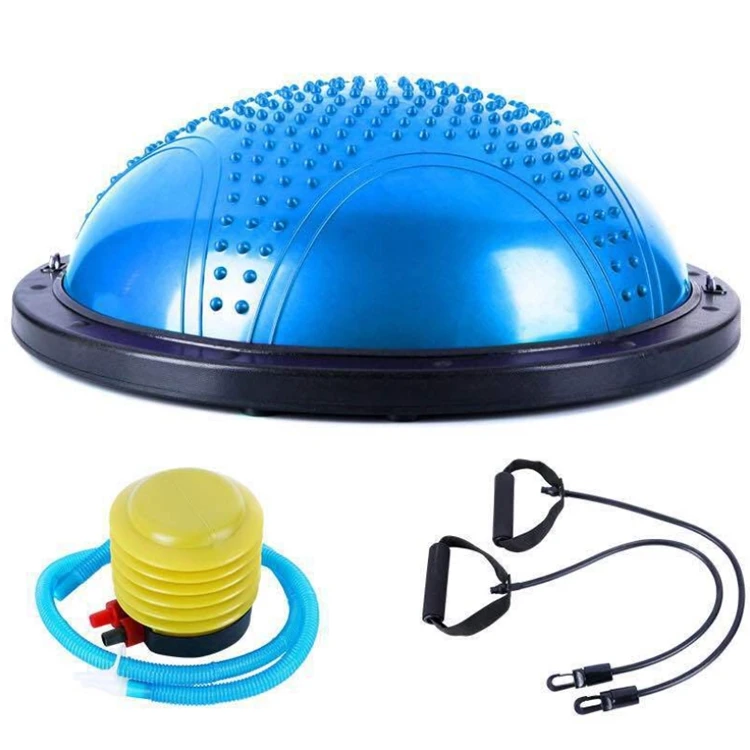 High Quality Anti Burst Floating Point Yoga Balance Half Ball With Handle