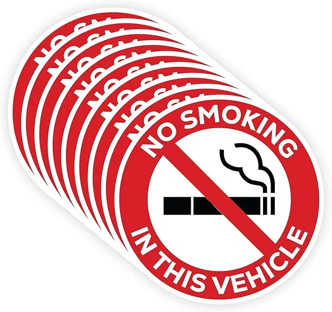 2024 Hot Selling  New Products Vehicle No Smoking Stickers Durable, Waterproof Vinyl Car Stickers - Perfect Smoke Free Logo Sign