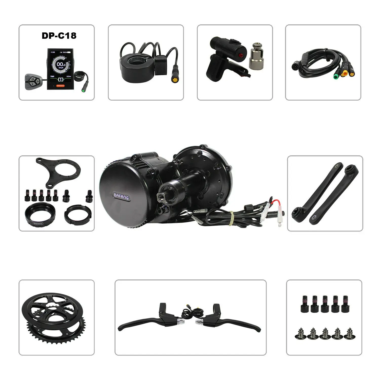 bafang bbs02b 48v 750w bafang 8fun ebike kit conversion kit with DPC18 display ship from Poland Germany warehouse
