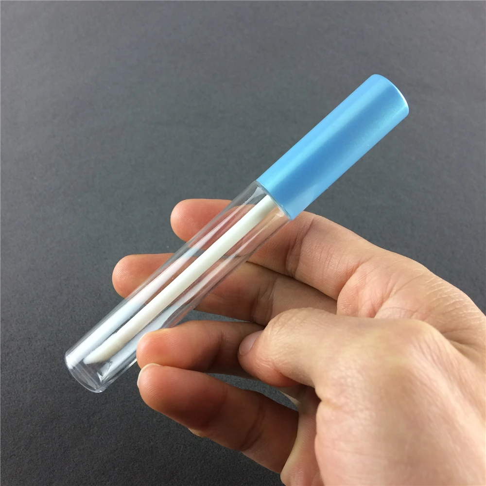 9ml 10ml Acrylic Clear Tall Pretty Custom Color Royal Blue Top Lipgloss Lip Gloss Tubes Container