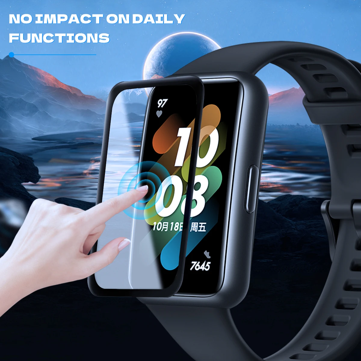 5D Protective Film for Samsung Galaxy Fit 3 Screen Protector Anti-scratch for Galaxy Fit3 Smartwatch Protector Not Glass