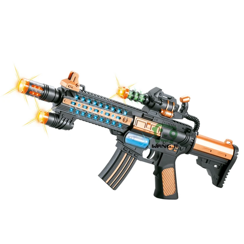 New electronic shooting toy gun Plastic Spray Painting B/o Gun Flashing Light Electric Kid Gun Toys