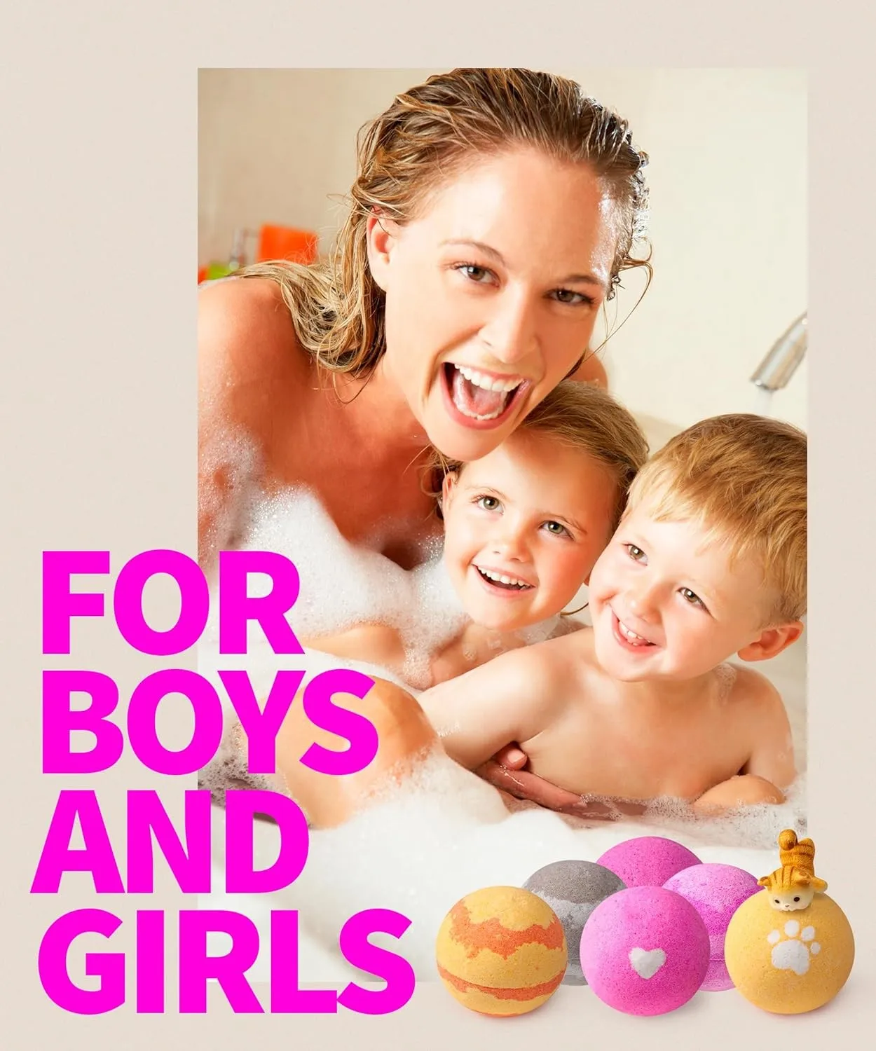 OEM Bath Supplies Organic Bathbombs hot sale lovely kitten cat toys inside moisture bath Salt Ball Toy bombs for kids