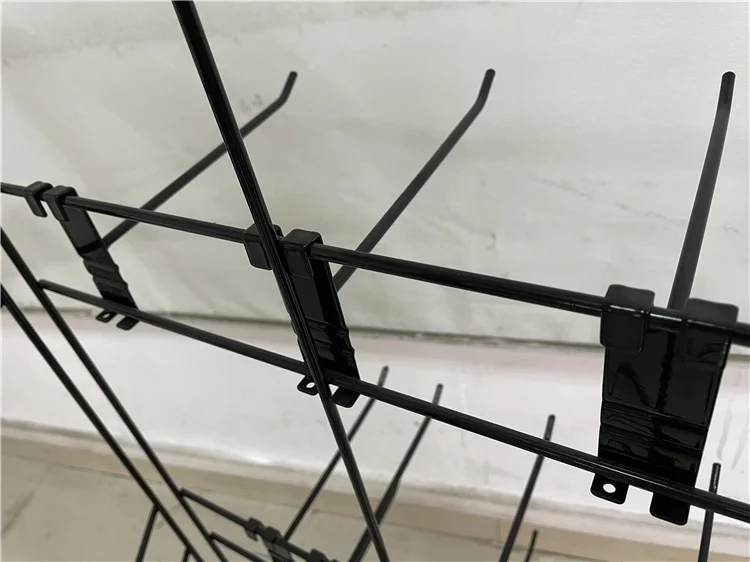 custom rotating flip flops display stand for Outdoor retail/flooring wire hook hanging product flip flops display rack