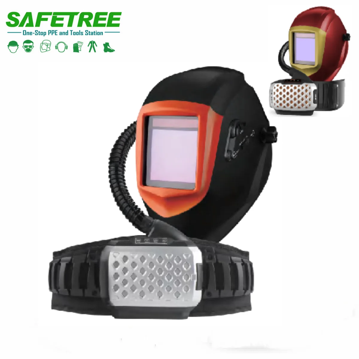 CE Certified Industrial Safety Respirator Auto Welding Mask Welding Working Helmet Applicable with PAPR Intelligent Air sUPPLY