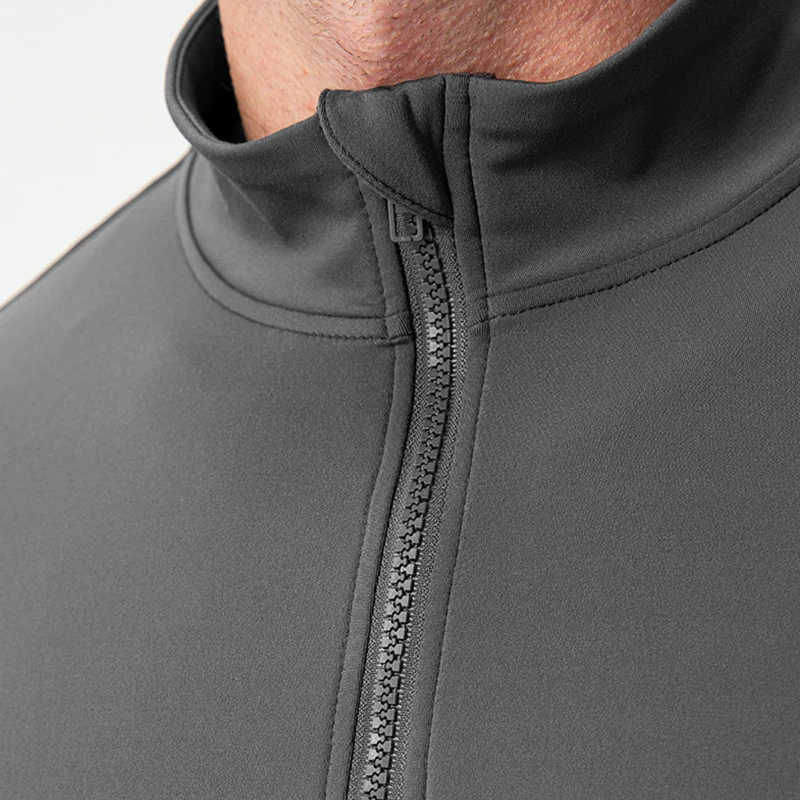 Winter keep warm plus velvet sports coat slim zipper training running clothes men outdoor fitness jacket