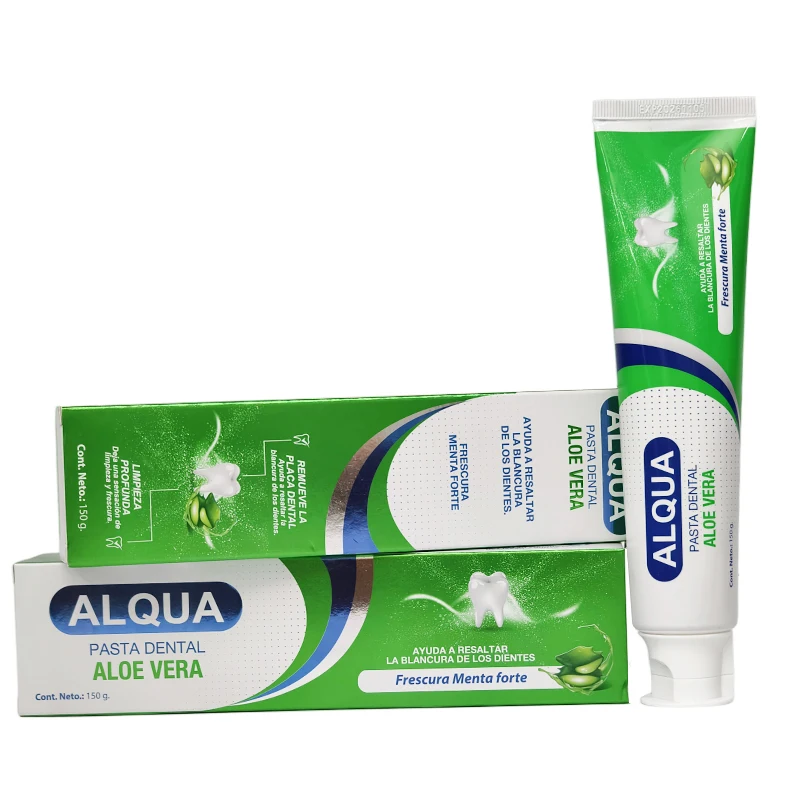 Tooth Paste Custom Logo Teeth Whitening Aloe Vera Mint Flavored Herbal Toothpaste Wholesale Without Fluoride